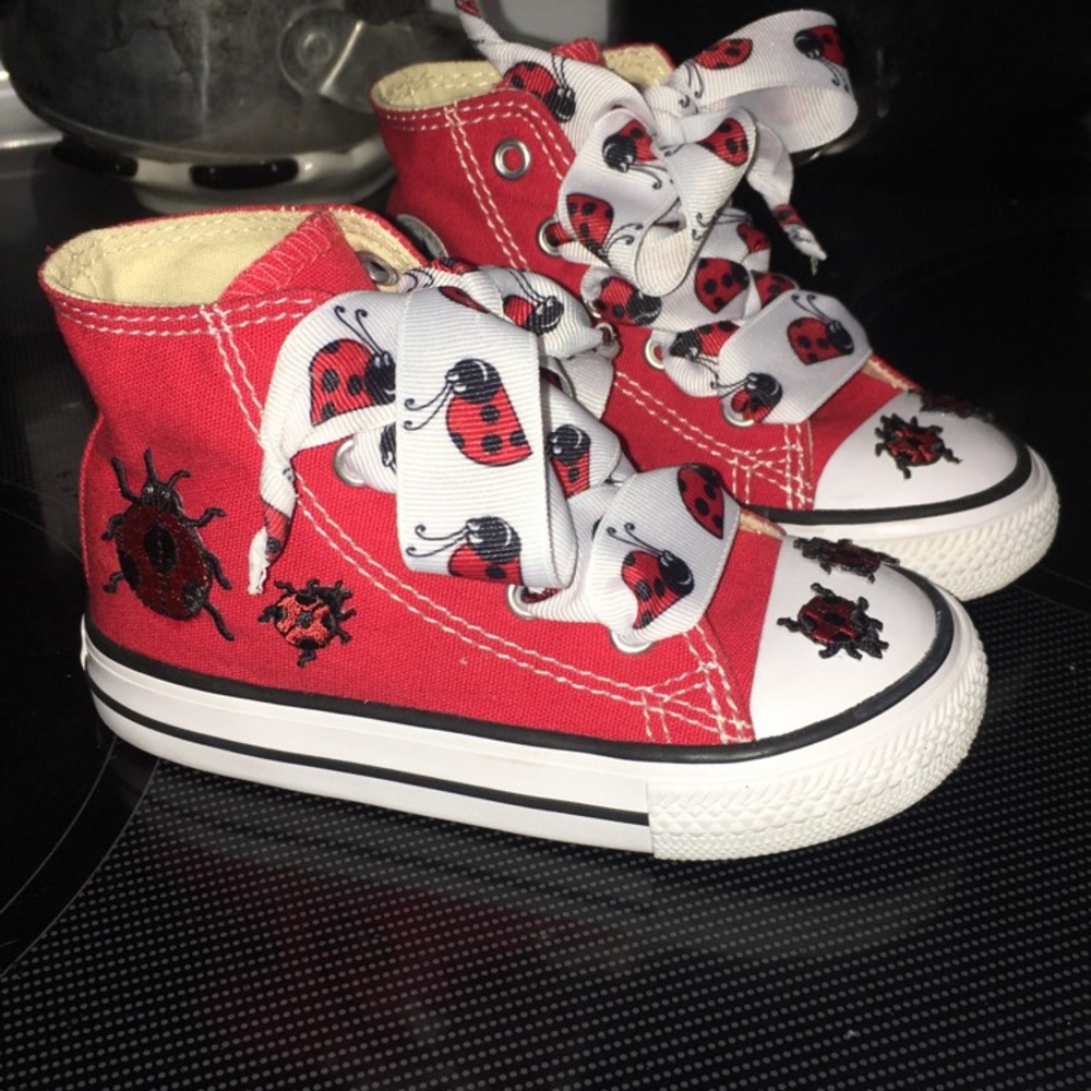 Custom ladybug converse size 7c 7